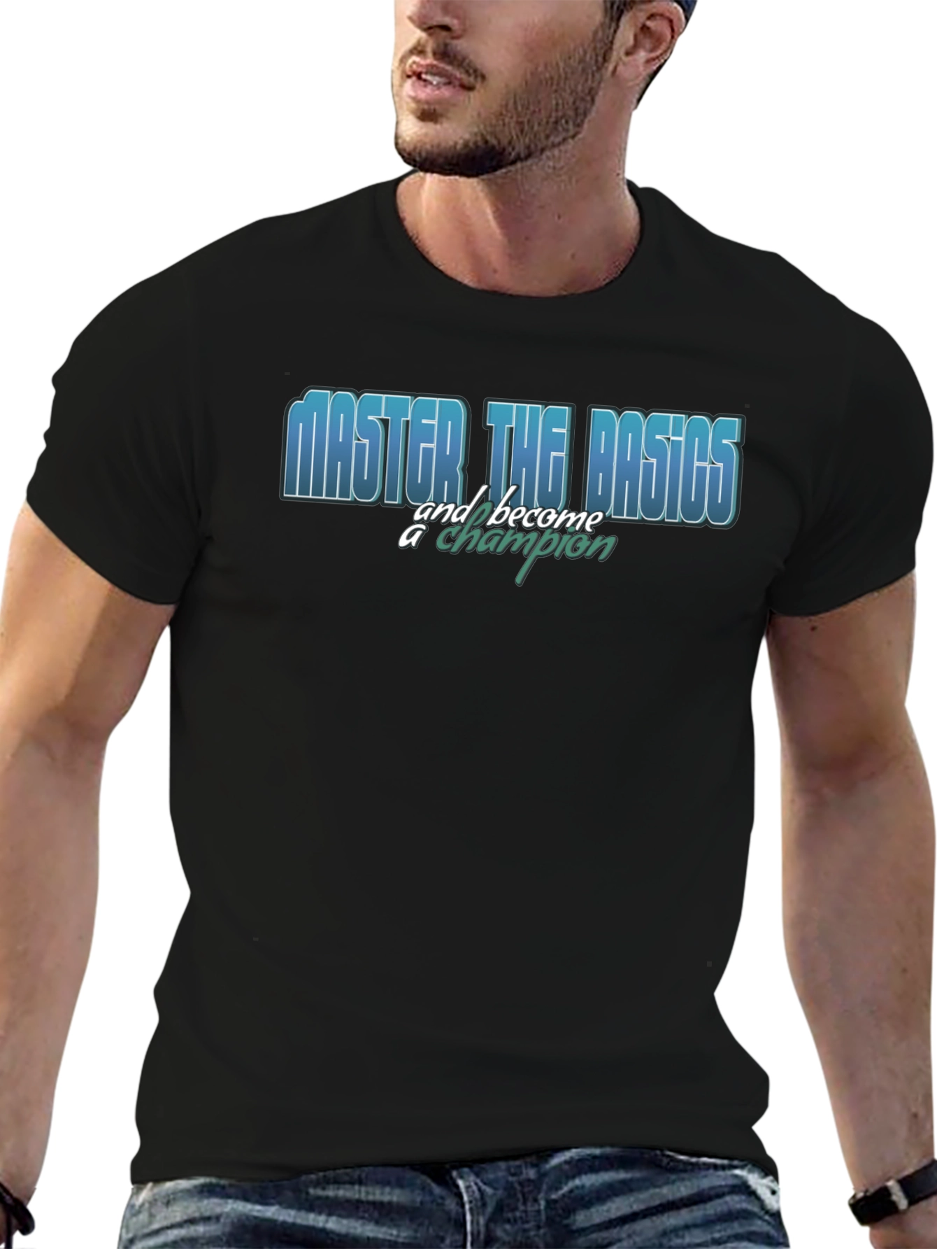 Master the Basics Black Graphic T-Shirt