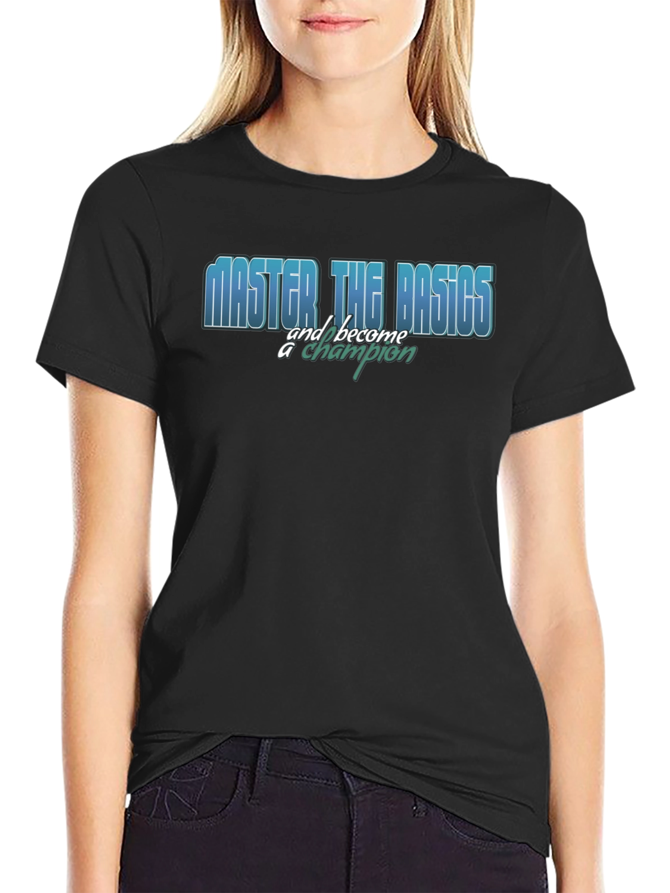 Master the Basics Black Graphic T-Shirt