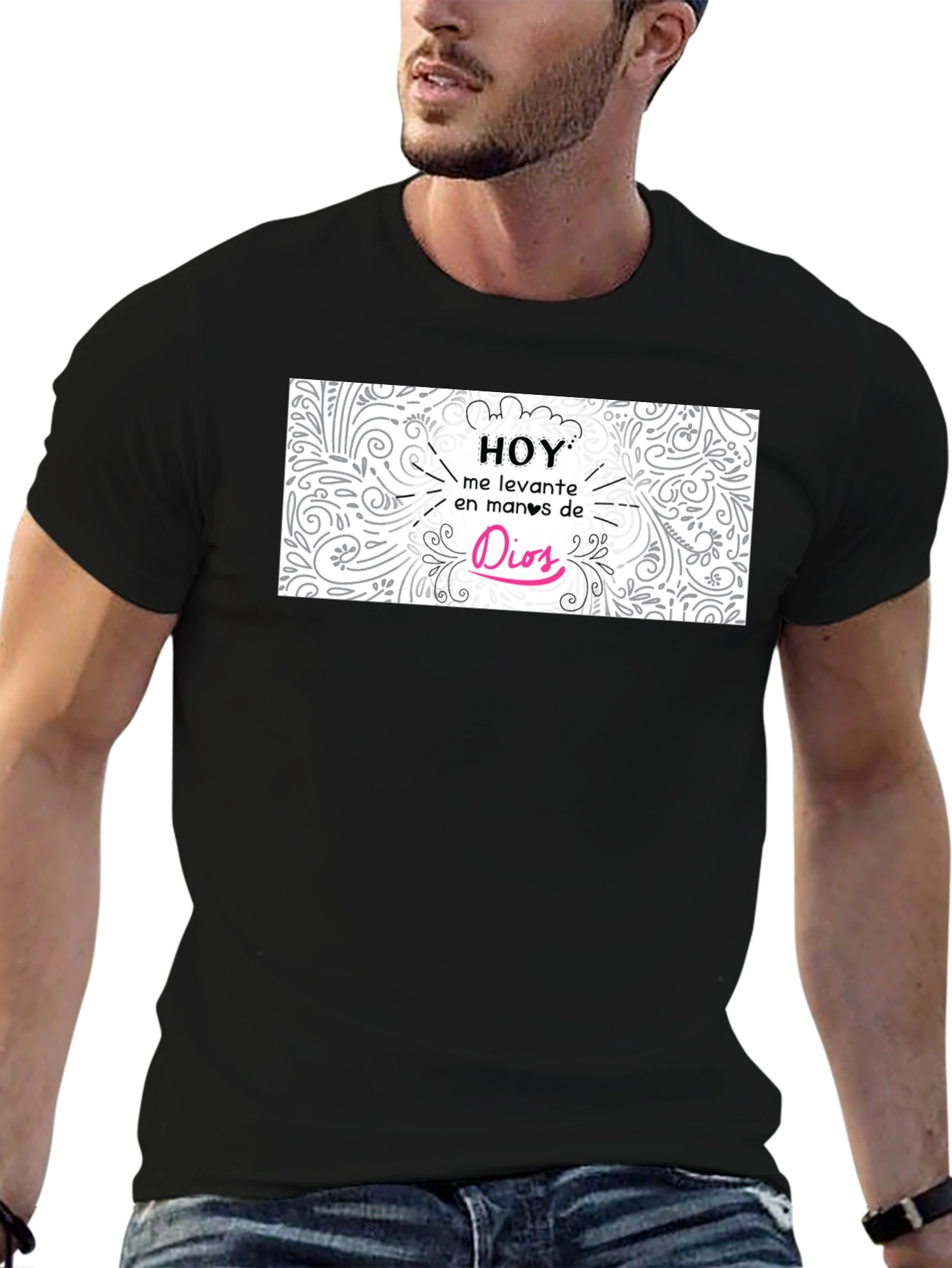 Hoy En Manos De Dios Black T-Shirt