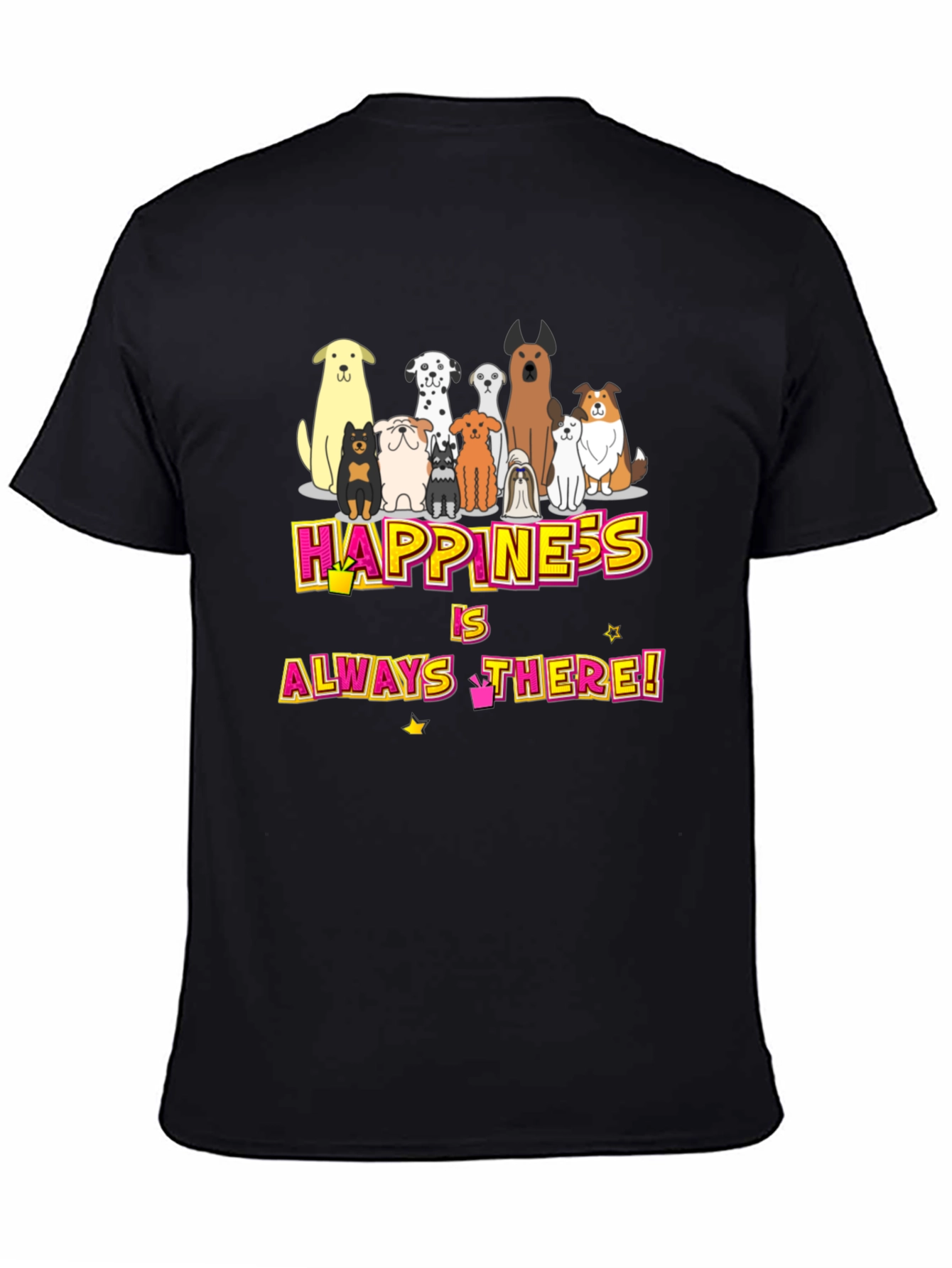 Happiness Dog Breed Graphic T-Shirt