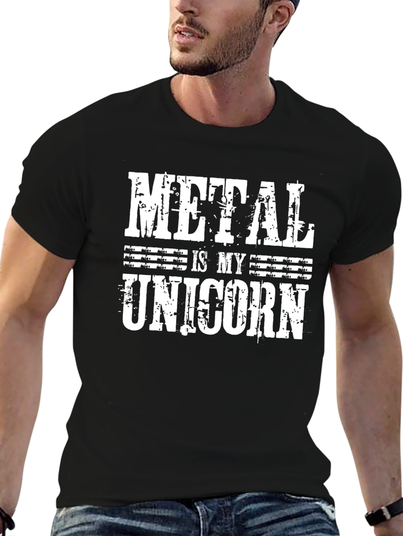Metal Is My Unicorn Black T-Shirt