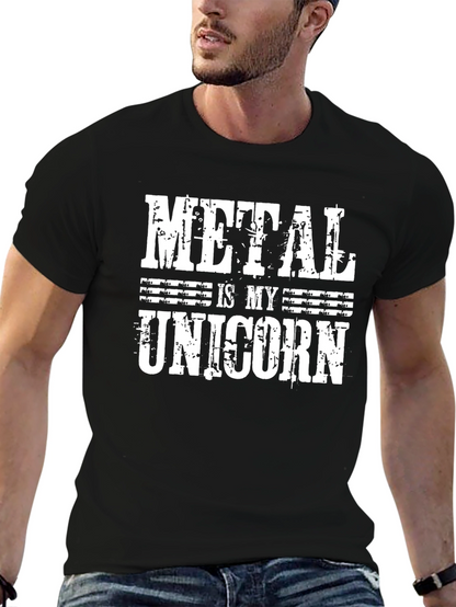 Metal Is My Unicorn Black T-Shirt