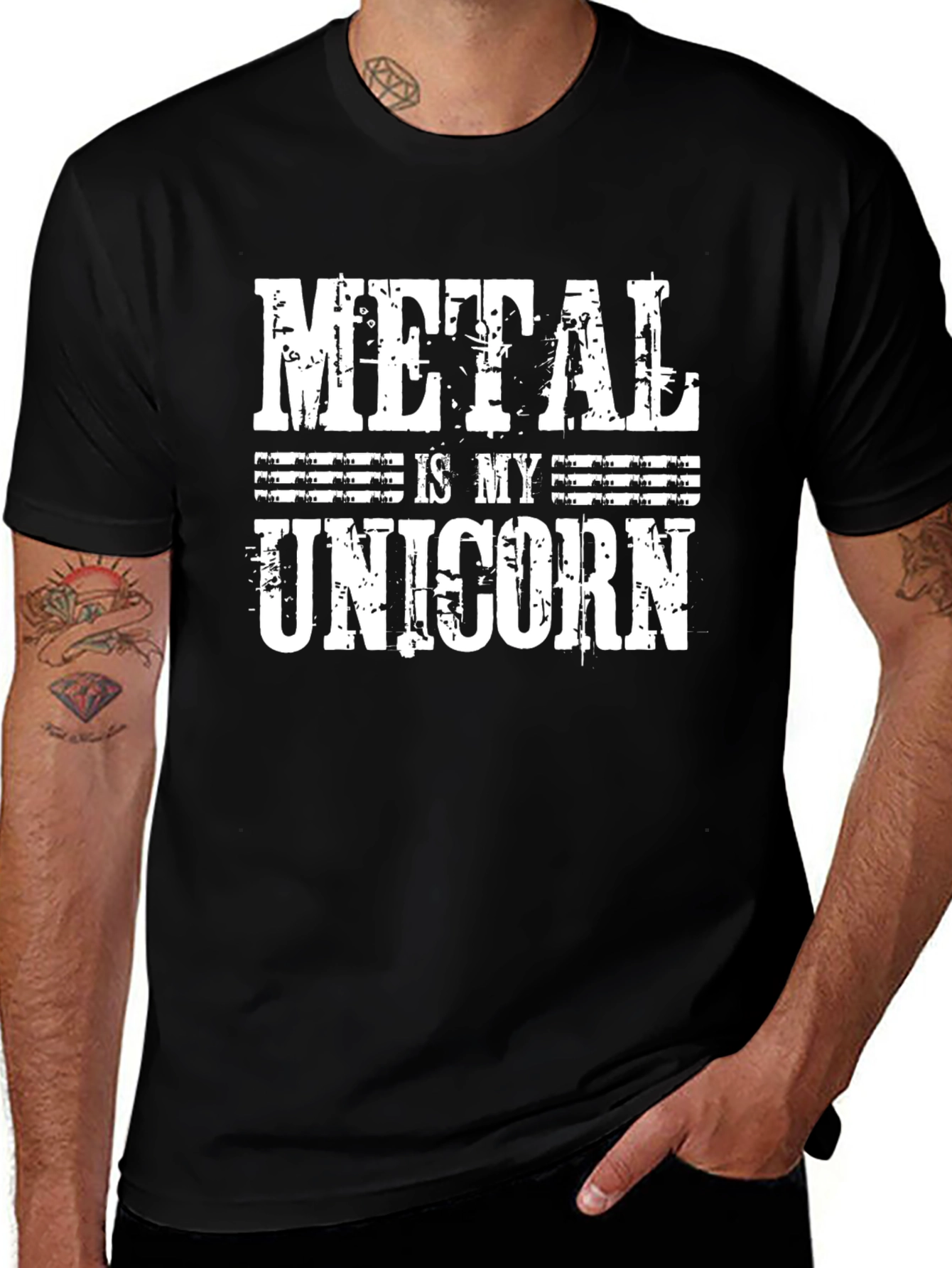 Metal Is My Unicorn Black T-Shirt