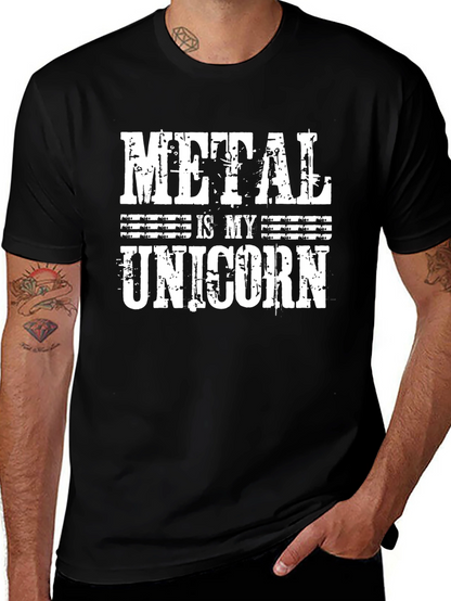 Metal Is My Unicorn Black T-Shirt