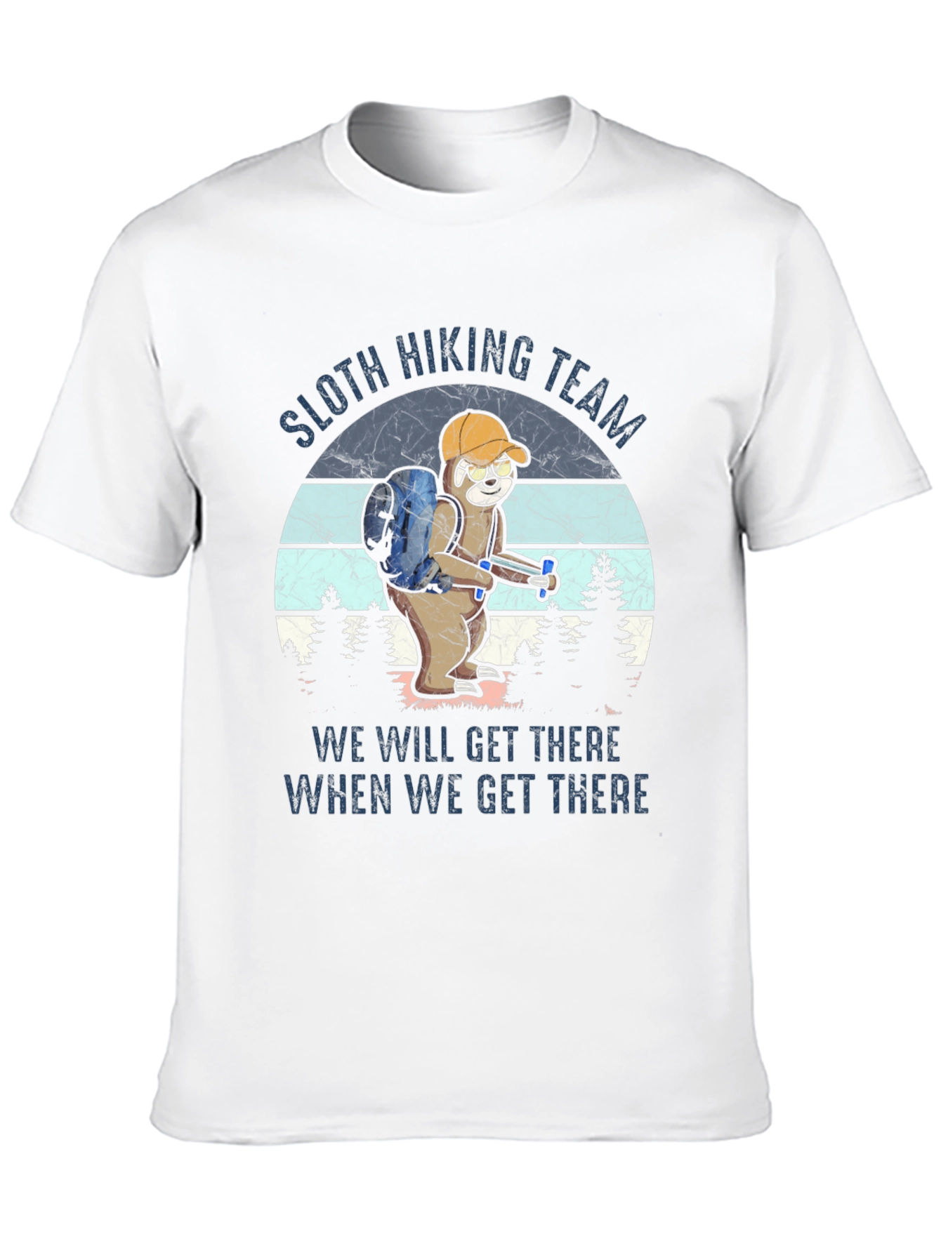 Sloth Hiking Team T-Shirt Funny Hiking Apparel