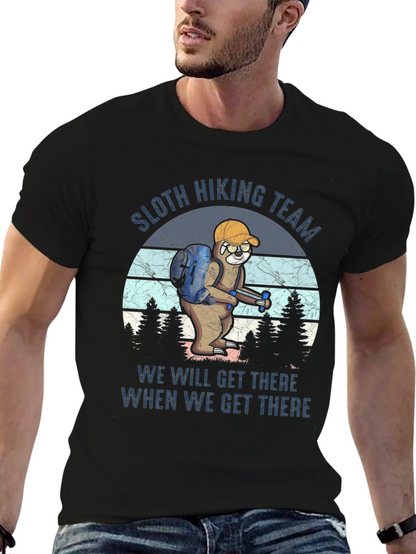 Sloth Hiking Team T-Shirt Funny Hiking Apparel
