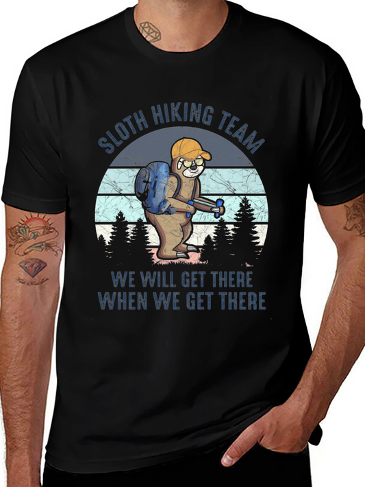 Sloth Hiking Team T-Shirt Funny Hiking Apparel