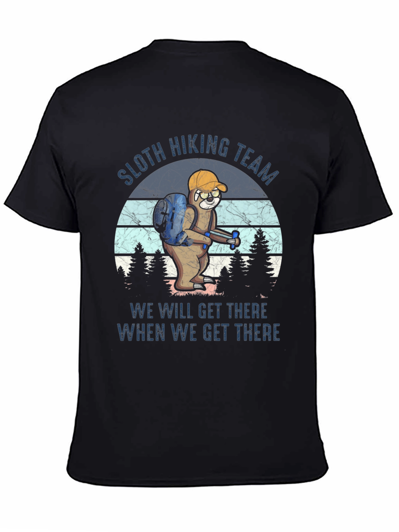 Sloth Hiking Team T-Shirt Funny Hiking Apparel