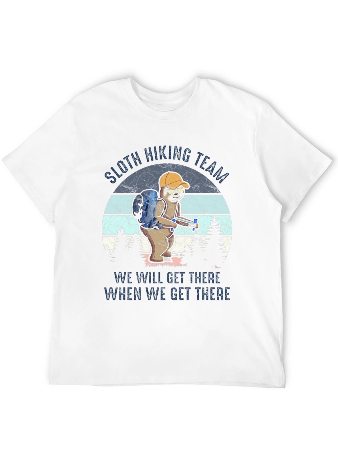 Sloth Hiking Team T-Shirt Funny Hiking Apparel