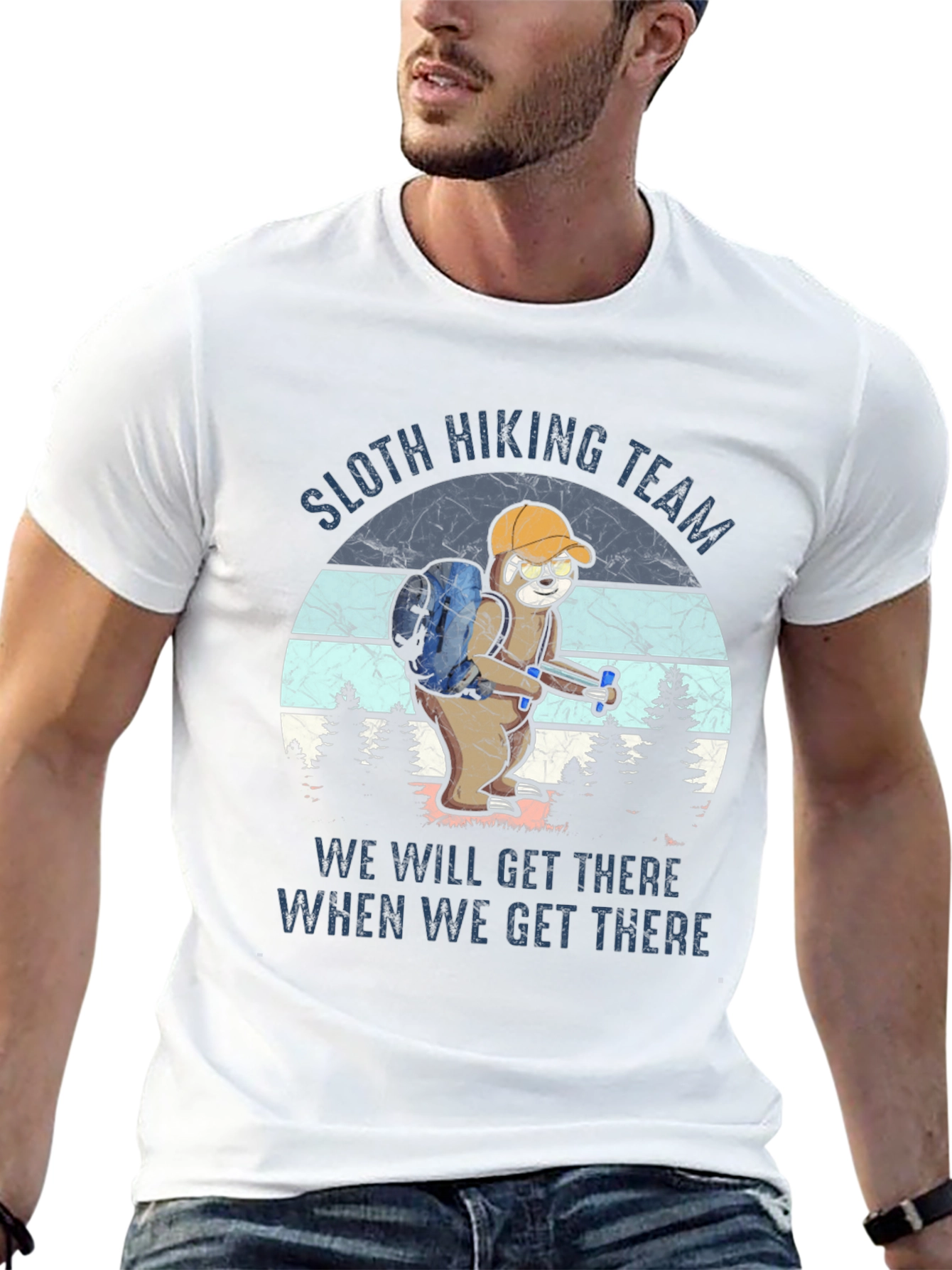 Sloth Hiking Team T-Shirt Funny Hiking Apparel