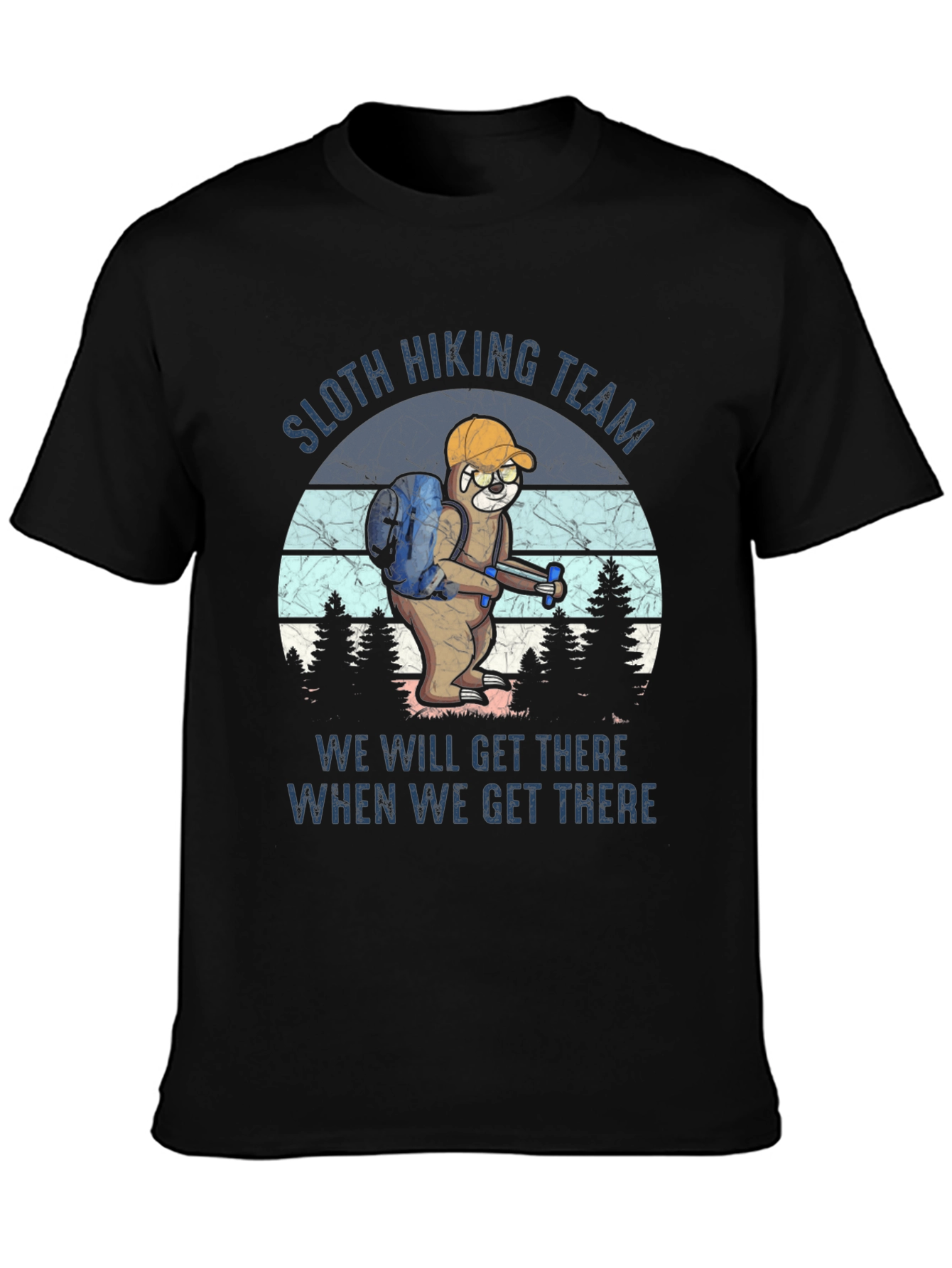Sloth Hiking Team T-Shirt Funny Hiking Apparel