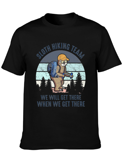 Sloth Hiking Team T-Shirt Funny Hiking Apparel