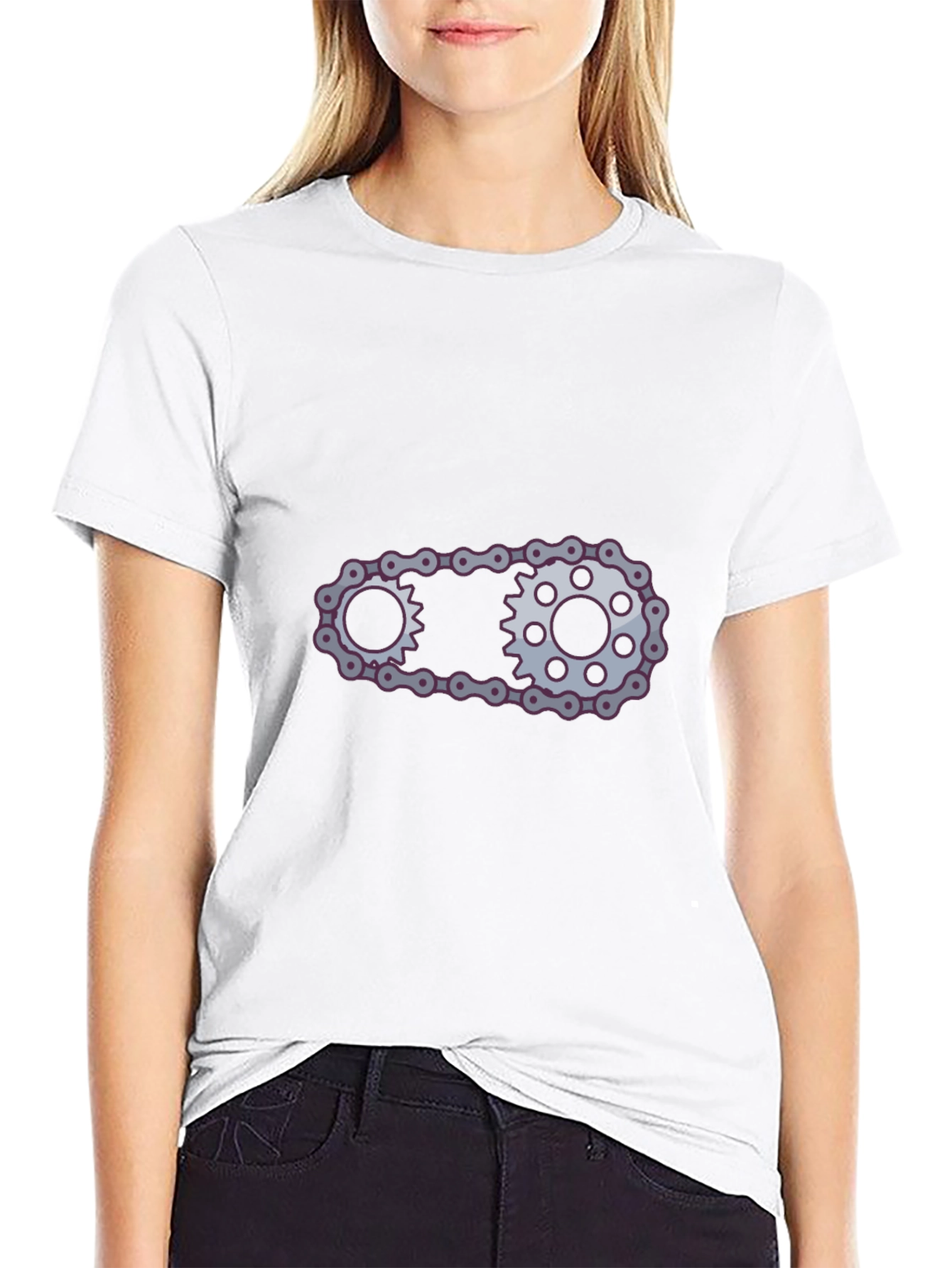 Cool Chain Graphic Black Tee