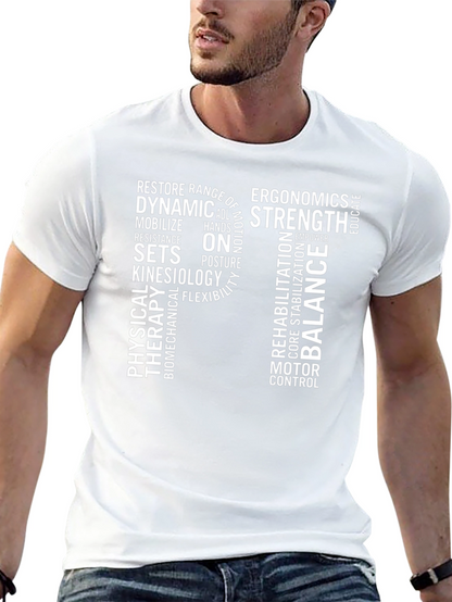 PT Physical Therapy Word Art T-Shirt