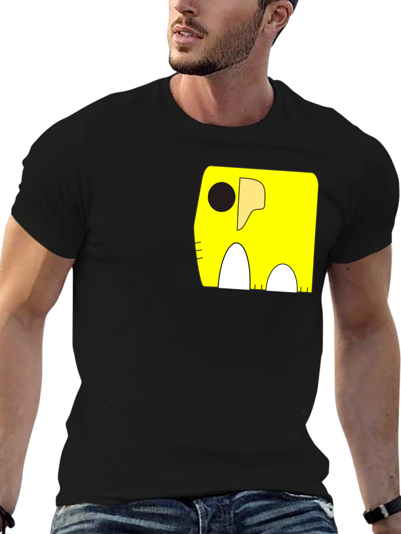 Cartoon Elephant Pocket T-Shirt