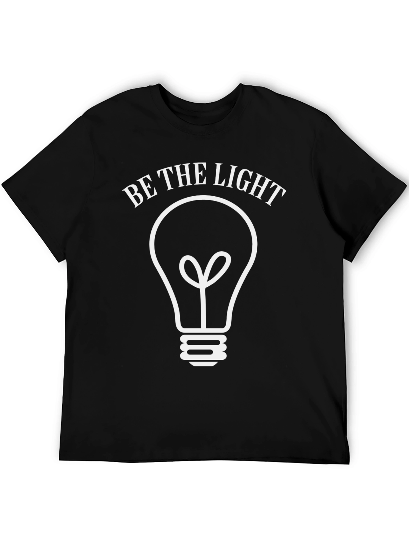Be The Light Black Graphic T-Shirt