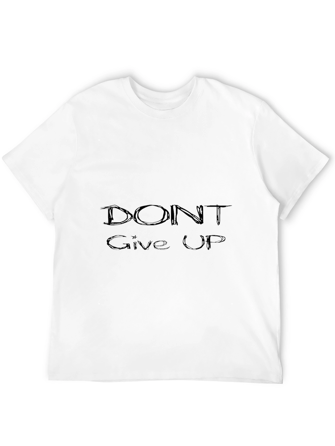 Motivational Black T-shirt - Dont Give Up