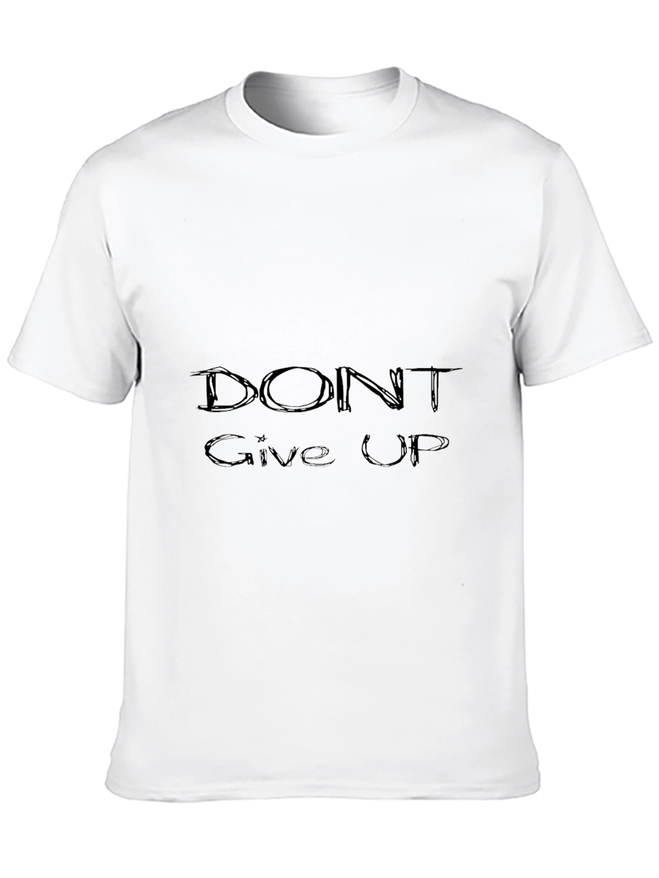 Motivational Black T-shirt - Dont Give Up