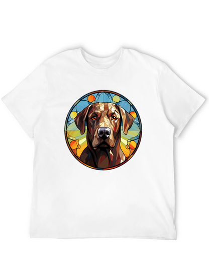 Dog Portrait Graphic Tee - Modern Artistic Design