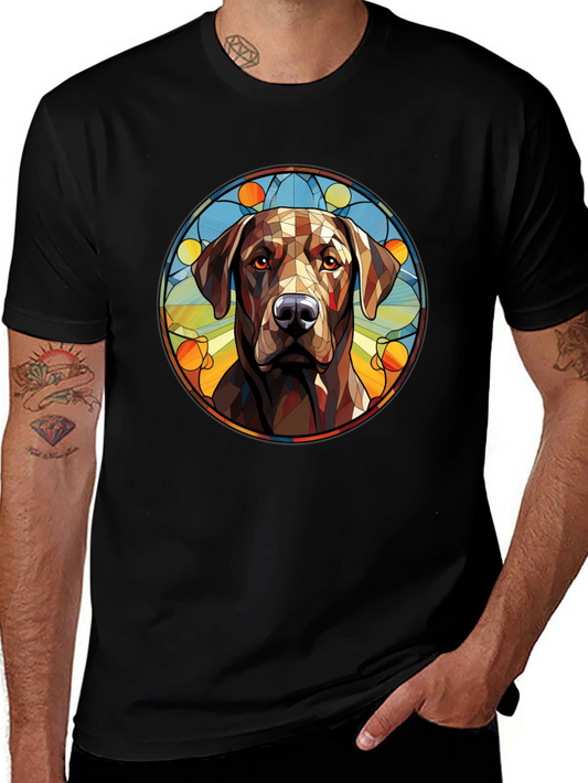 Dog Portrait Graphic Tee - Modern Artistic Design