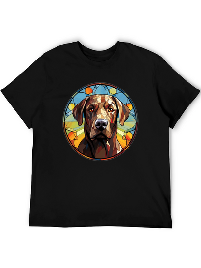 Dog Portrait Graphic Tee - Modern Artistic Design