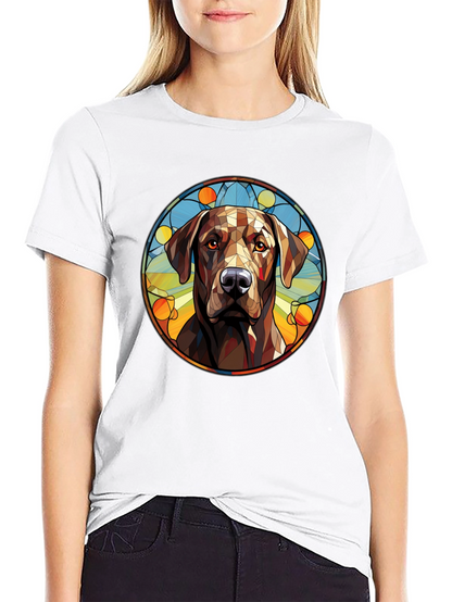 Dog Portrait Graphic Tee - Modern Artistic Design