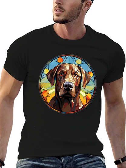 Dog Portrait Graphic Tee - Modern Artistic Design