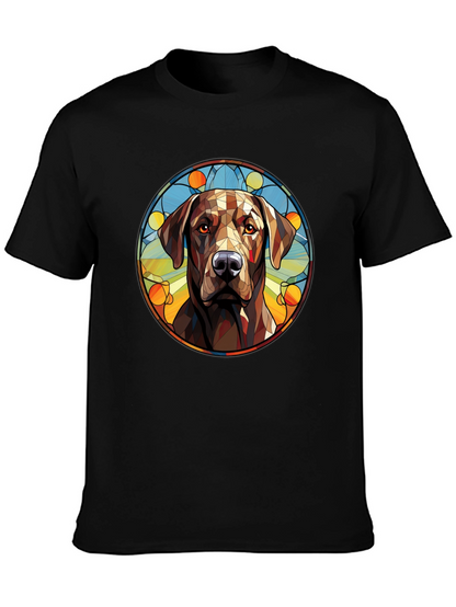 Dog Portrait Graphic Tee - Modern Artistic Design