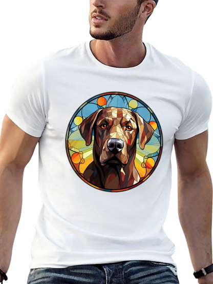 Dog Portrait Graphic Tee - Modern Artistic Design