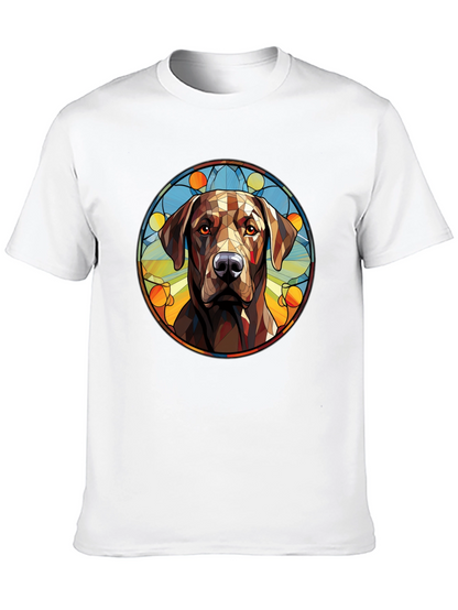 Dog Portrait Graphic Tee - Modern Artistic Design