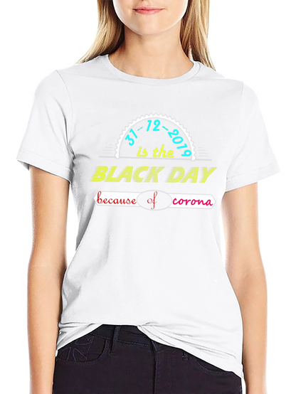 Black Day Corona Virus Graphic T-Shirt