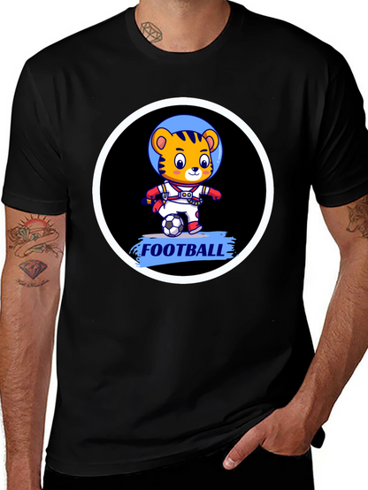 Tiger Astronaut Football T-Shirt
