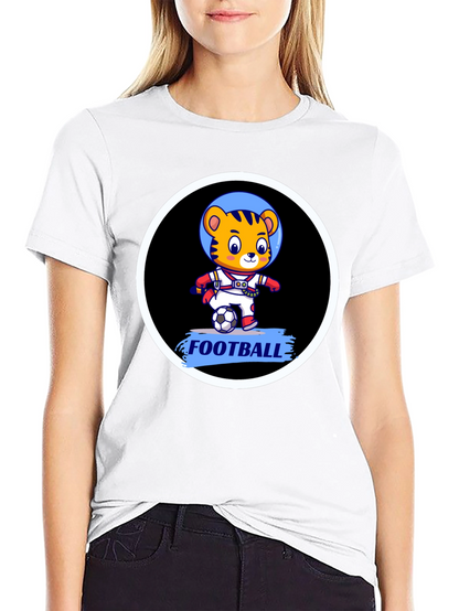 Tiger Astronaut Football T-Shirt