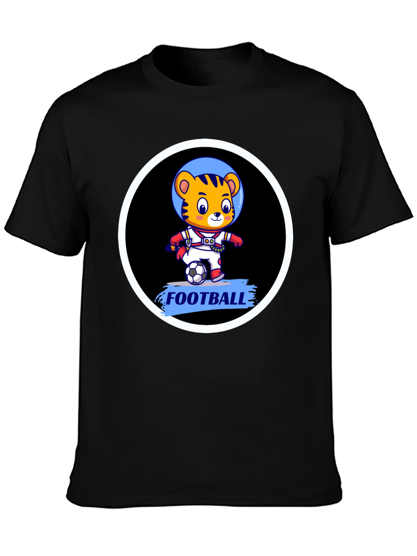 Tiger Astronaut Football T-Shirt