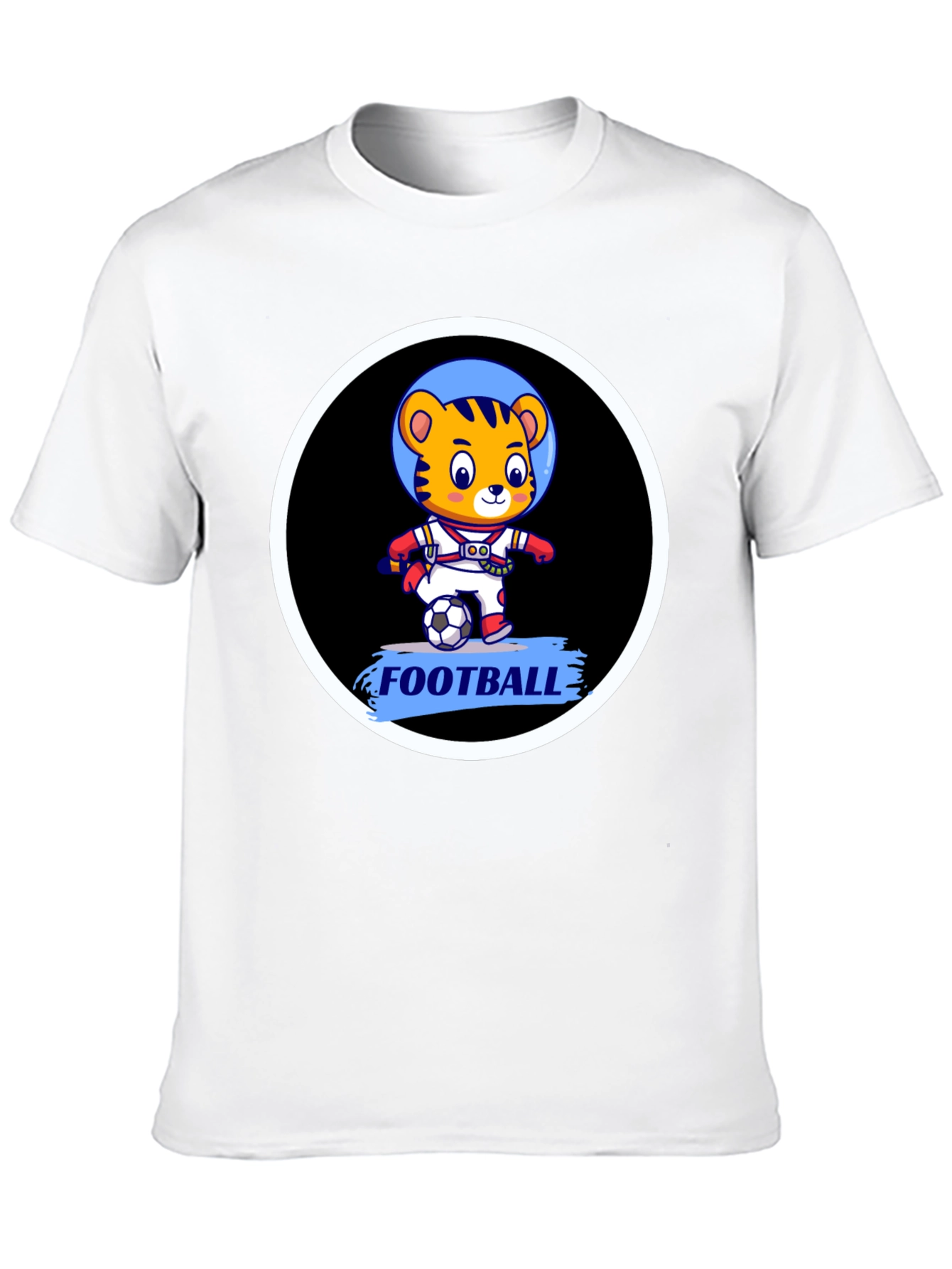 Tiger Astronaut Football T-Shirt