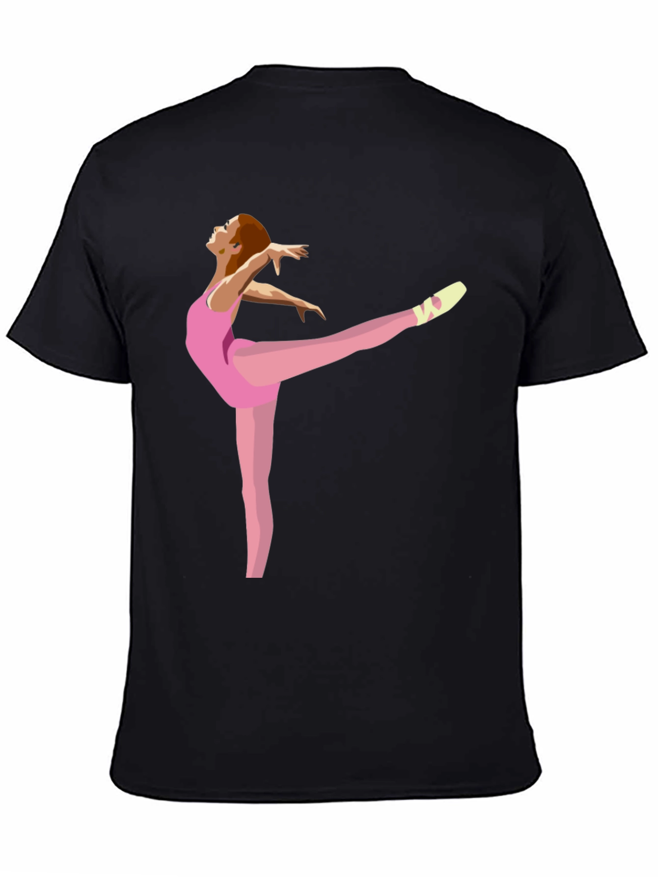 Ballerina Graphic Tee - Black Cotton Casual Shirt
