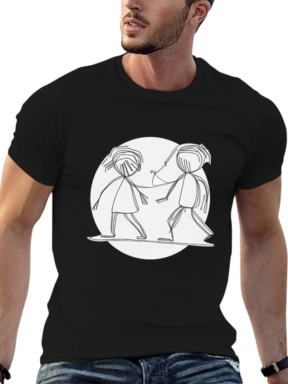Stick Figure Friends Graphic Tee