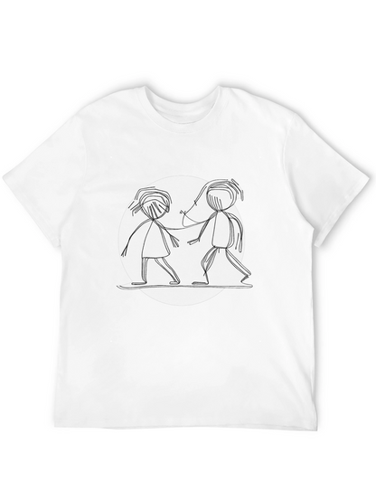 Stick Figure Friends Graphic Tee