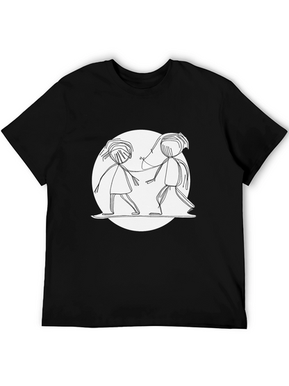 Stick Figure Friends Graphic Tee