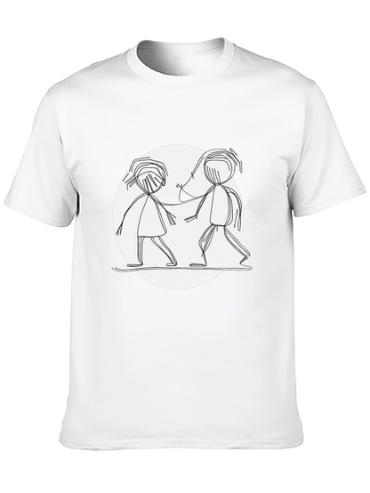 Stick Figure Friends Graphic Tee