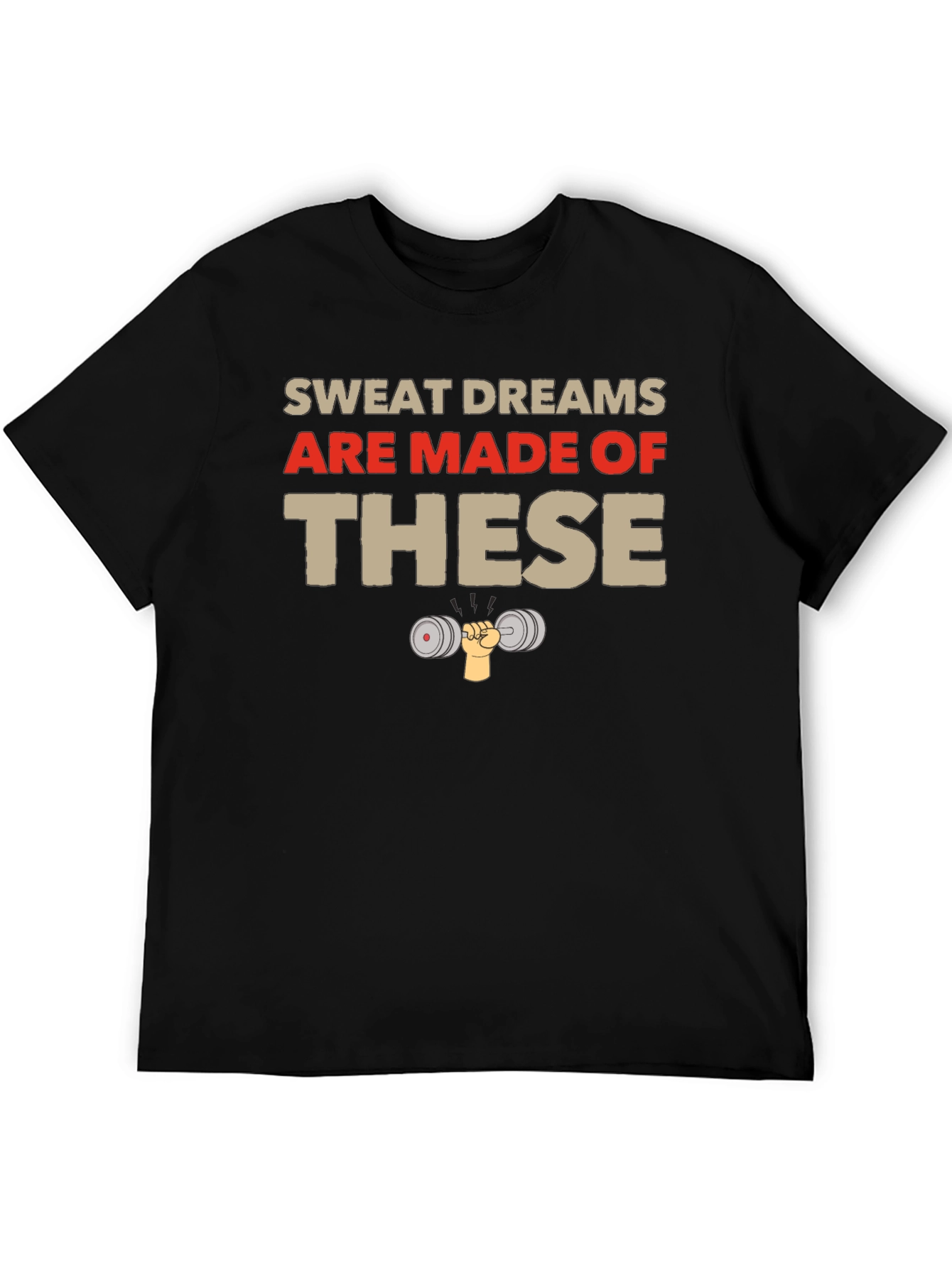 Sweat Dreams Gym T-Shirt - Black Workout Tee