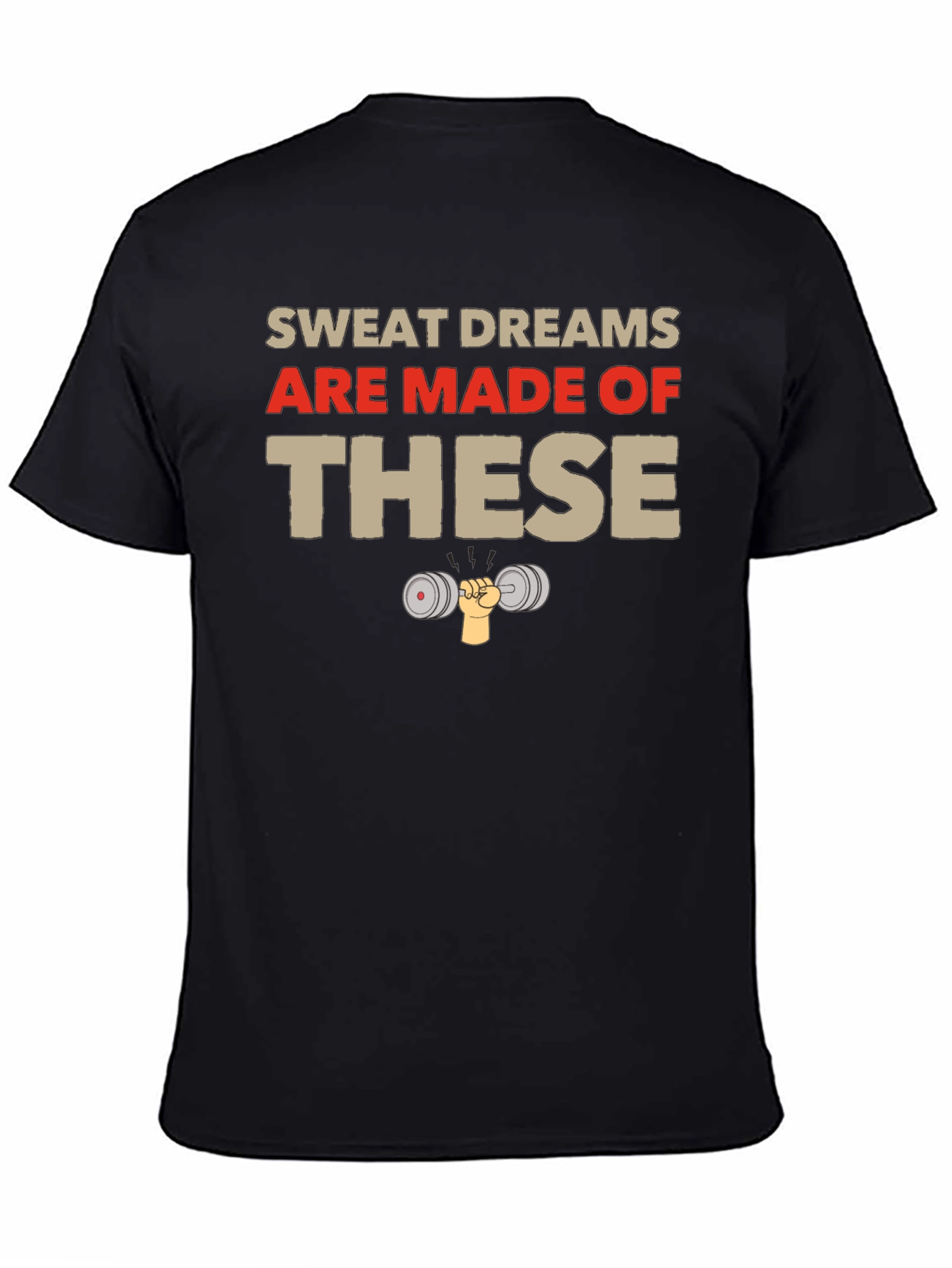 Sweat Dreams Gym T-Shirt - Black Workout Tee
