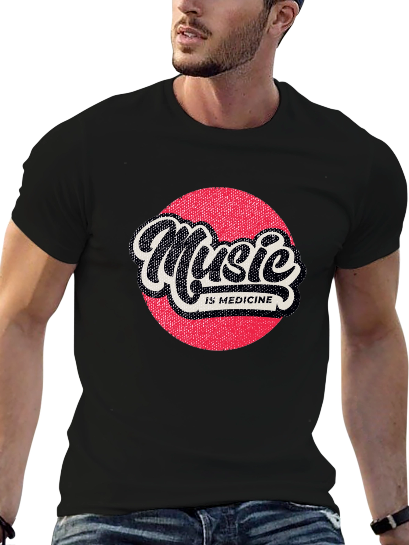 Music is Medicine Graphic Tee - Black