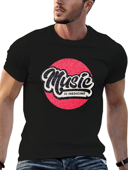 Music is Medicine Graphic Tee - Black