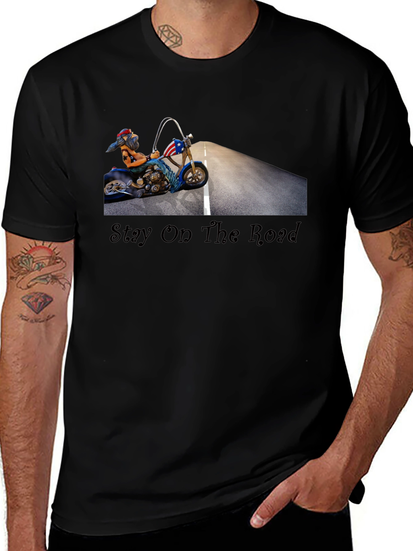 Stay On The Road Biker T-Shirt