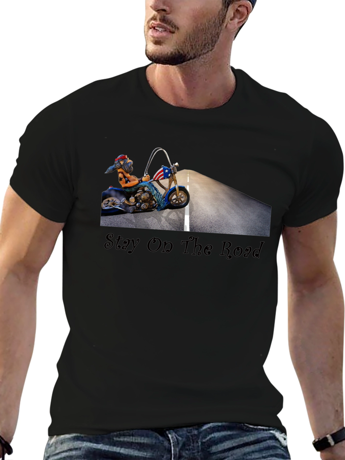 Stay On The Road Biker T-Shirt