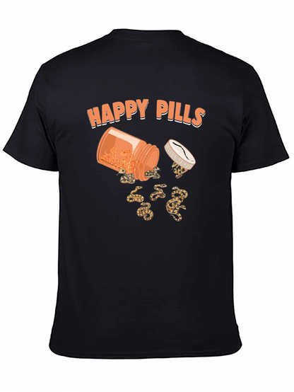 Happy Pills Snakes T-Shirt Funny Graphic Tee