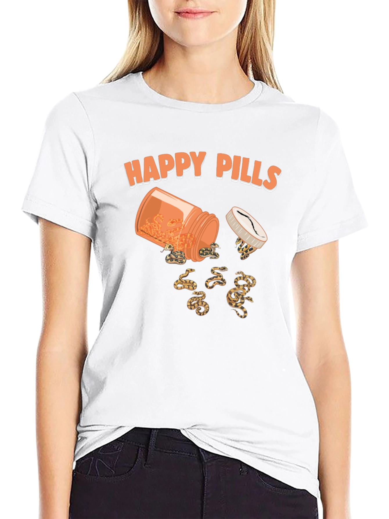 Happy Pills Snakes T-Shirt Funny Graphic Tee
