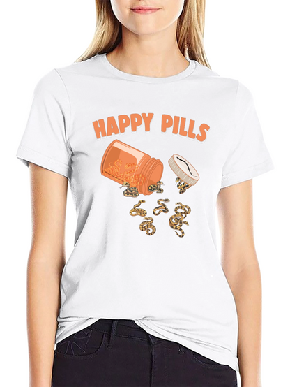 Happy Pills Snakes T-Shirt Funny Graphic Tee