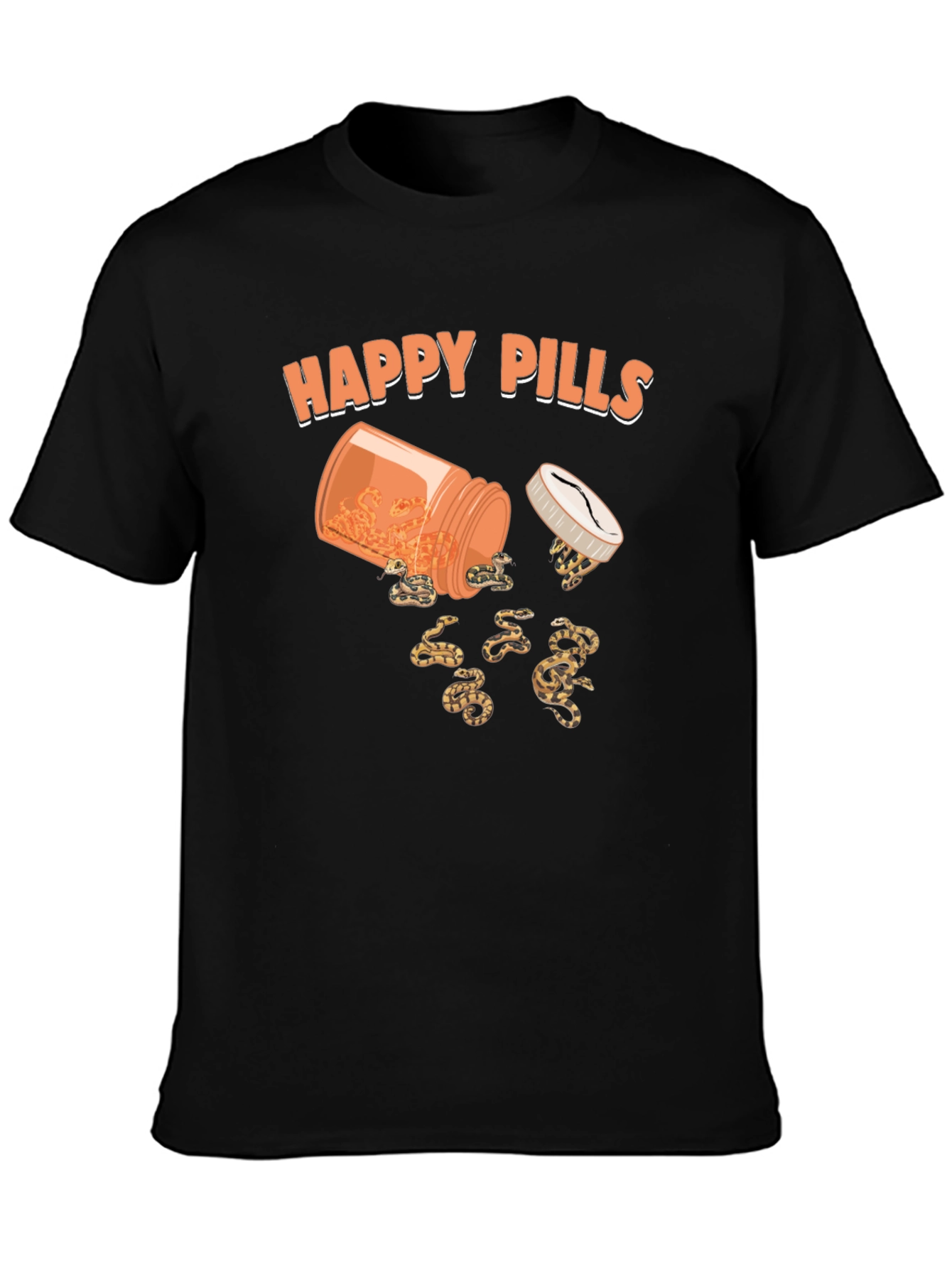 Happy Pills Snakes T-Shirt Funny Graphic Tee